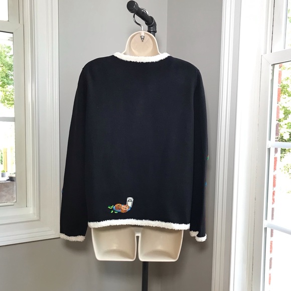 Vintage Michael Simon Christmas Cardigan ~ Women’s Large - Picture 4 of 12